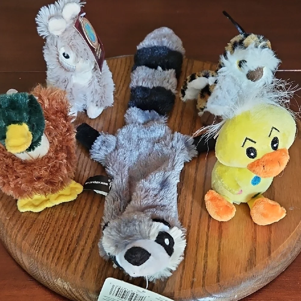 Fur Baby Toys - 5 Plush Toy Set for Small Pets NWT Cat Dog Kitten Pup Bundle